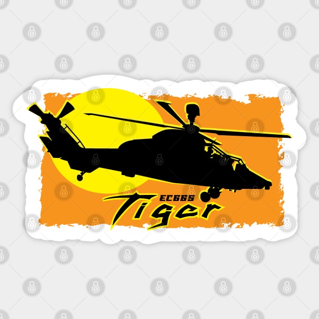 Aerobus Tiger attack helicopter  #2 Sticker by Illustratorator